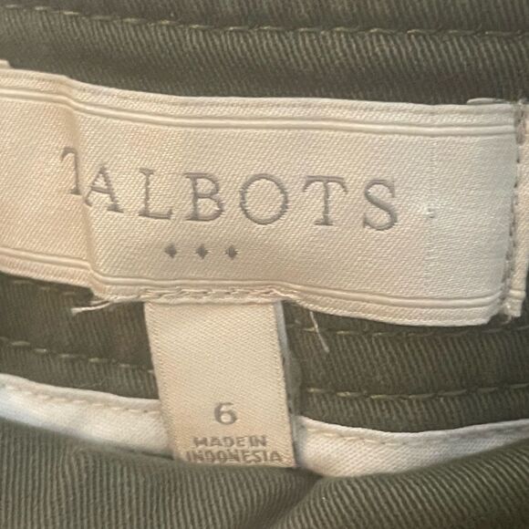 Talbots olive green‎ signature pants ankle zipper, size 6 - Picture 4 of 12